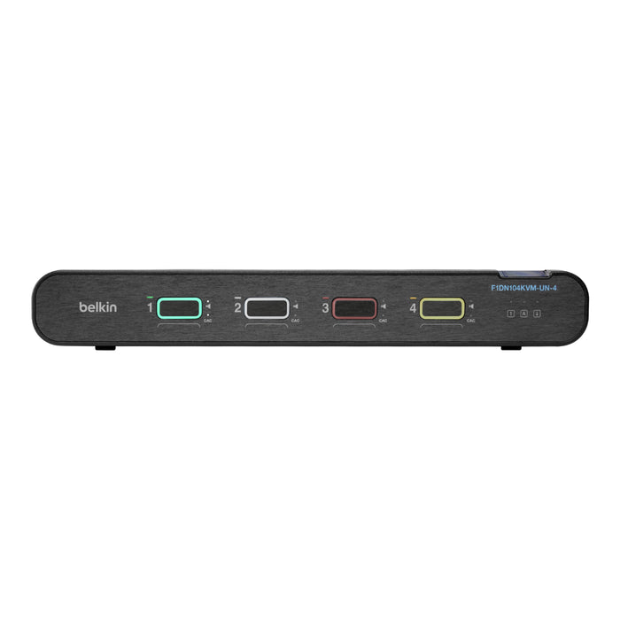 Belkin Universal 2nd Gen Secure KVM Switch, 4-Port Single Head w/ CAC | F1DN104KVM-UN-4