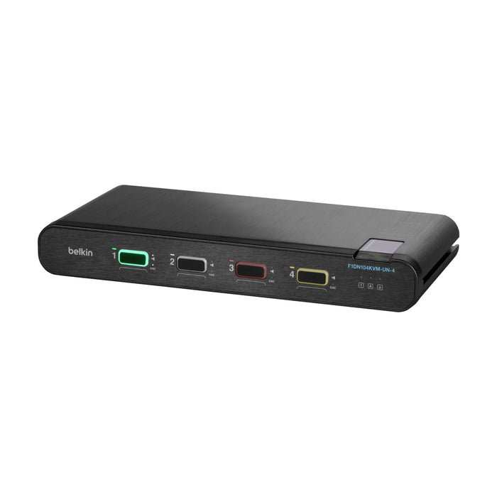 Belkin Universal 2nd Gen Secure KVM Switch, 4-Port Single Head No CAC | F1DN104KVM-UNN4