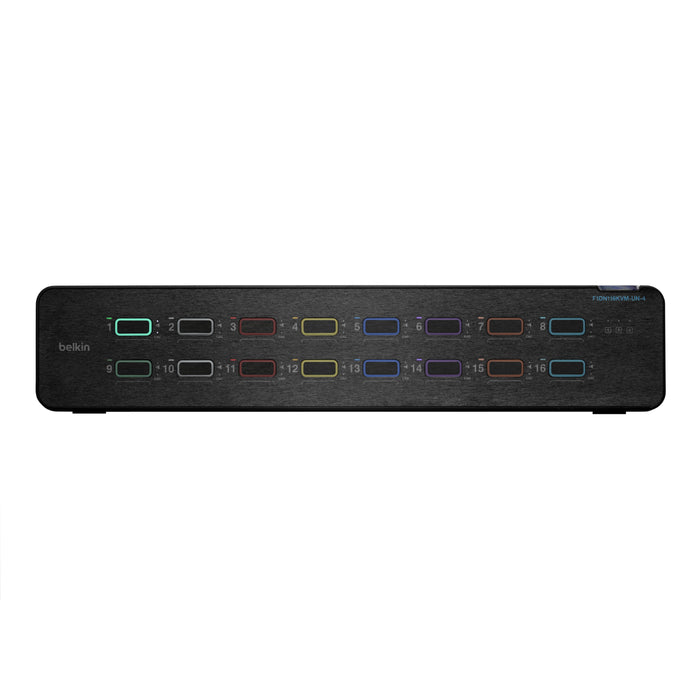 Belkin Universal 2nd Gen Secure KVM Switch, 16-Port Single Head w/ CAC | F1DN116KVM-UN-4