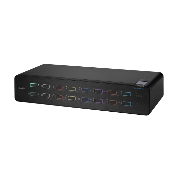 Belkin Universal 2nd Gen Secure KVM Switch, 16-Port Single Head w/ CAC | F1DN116KVM-UN-4