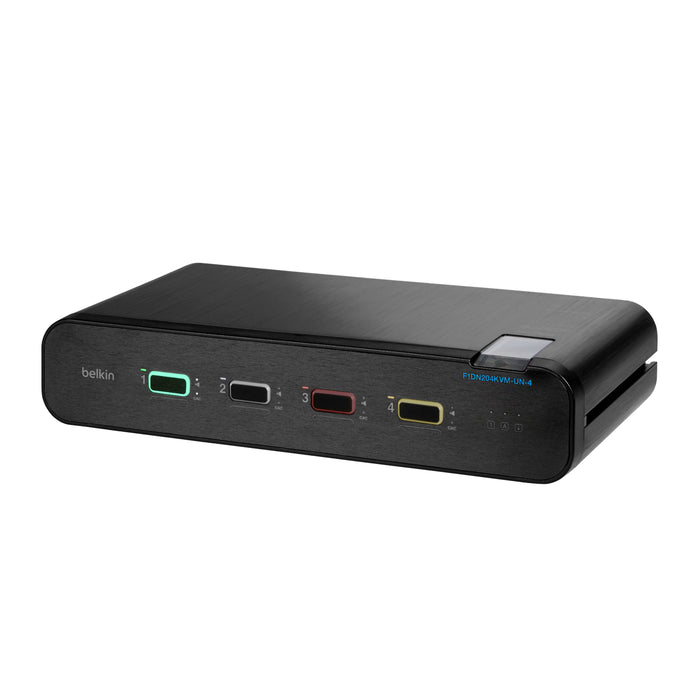 Belkin Universal 2nd Gen Secure KVM Switch, 4-Port Dual Head w/ CAC | F1DN204KVM-UN-4