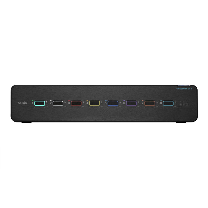 Belkin Universal 2nd Gen Secure KVM Switch, 8-Port Dual Head w/ CAC | F1DN208KVM-UN-4