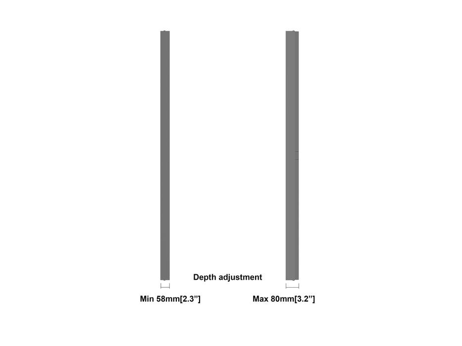 Multibrackets M Pro Series Enclosure 65" Wall Slim Medium Black Signage Display Enclosures Multibrackets