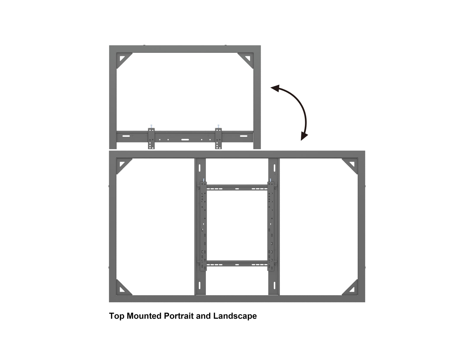 Multibrackets M Pro Series Enclosure 65" Wall Slim Medium Black Signage Display Enclosures Multibrackets