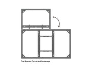 Multibrackets M Pro Series Enclosure 65" Wall Slim Medium Black Signage Display Enclosures Multibrackets