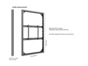 Multibrackets M Pro Series Enclosure 65" Wall Slim Medium Black Signage Display Enclosures Multibrackets
