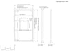 Multibrackets M Pro Series Enclosure 65" Wall Slim Medium Black Signage Display Enclosures Multibrackets