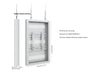 Multibrackets M Pro Series Enclosure 32" Wire Slim Small White Signage Display Enclosures Multibrackets