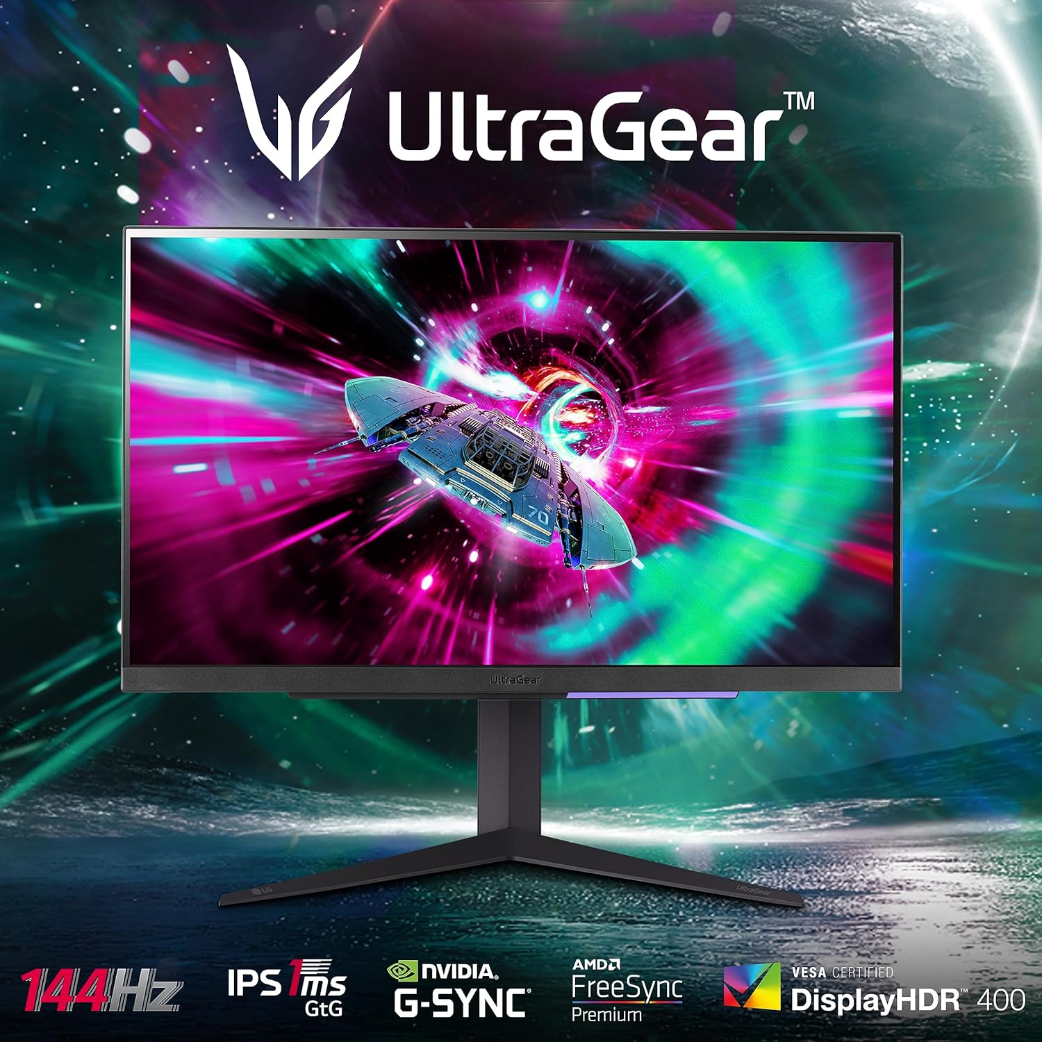 LG 27GR93U-B 27” LG UltraGear™ 144Hz UHD Gaming Monitor Gaming Monitor LG