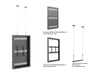 Multibrackets M Pro Series Enclosure 43" Wire Slim Small Black Signage Display Enclosures Multibrackets