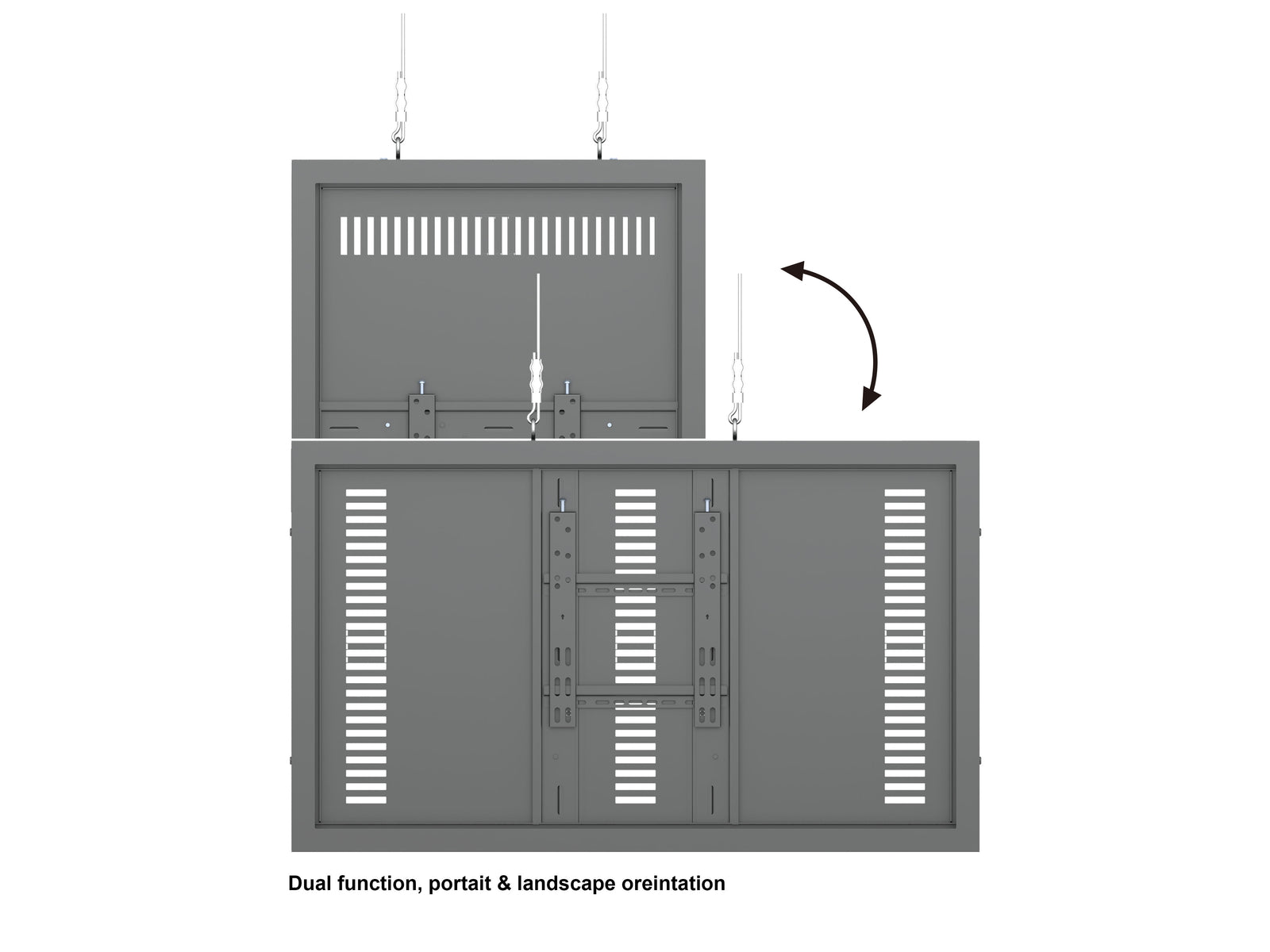 Multibrackets M Pro Series Enclosure 43" Wire Slim Small Black Signage Display Enclosures Multibrackets
