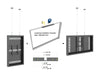Multibrackets M Pro Series Enclosure 43" Wire Slim Small Black Signage Display Enclosures Multibrackets