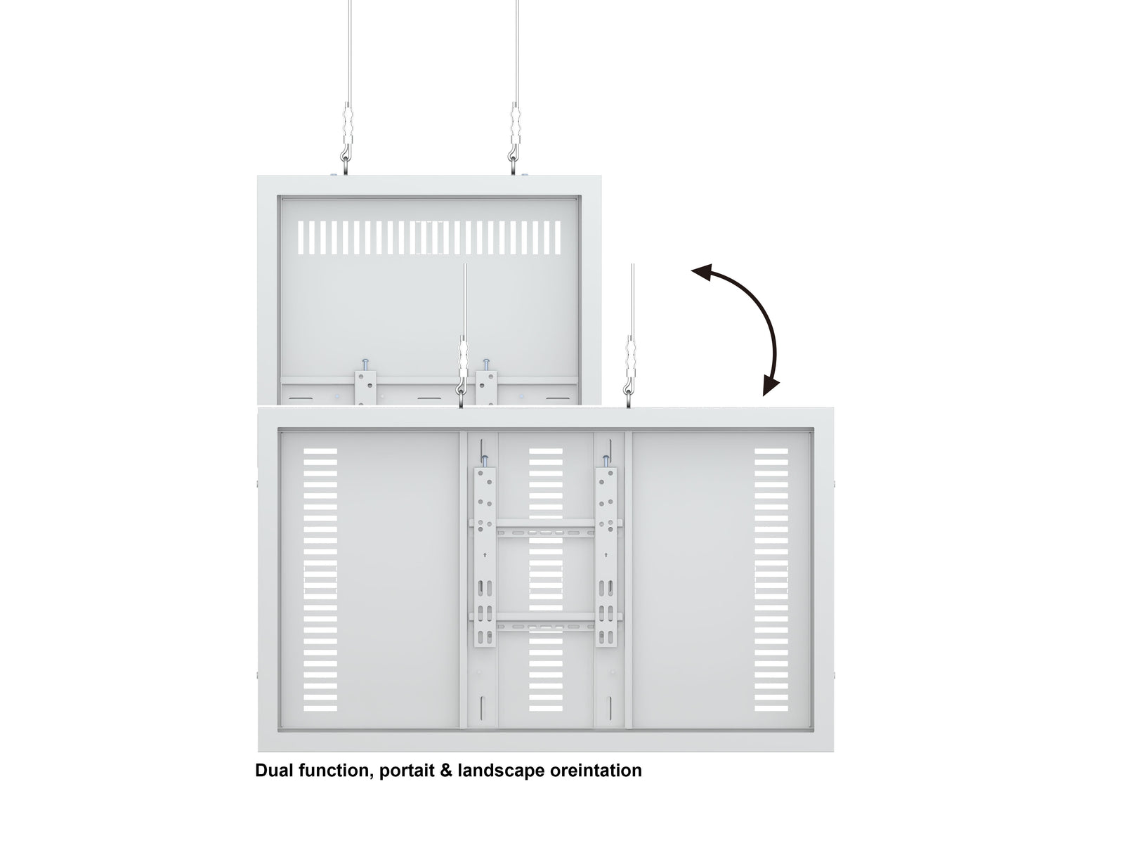 Multibrackets M Pro Series Enclosure 43" Wire Slim Small White | 7340234811465 Signage Display Enclosures Multibrackets