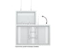 Multibrackets M Pro Series Enclosure 43" Wire Slim Small White Signage Display Enclosures Multibrackets