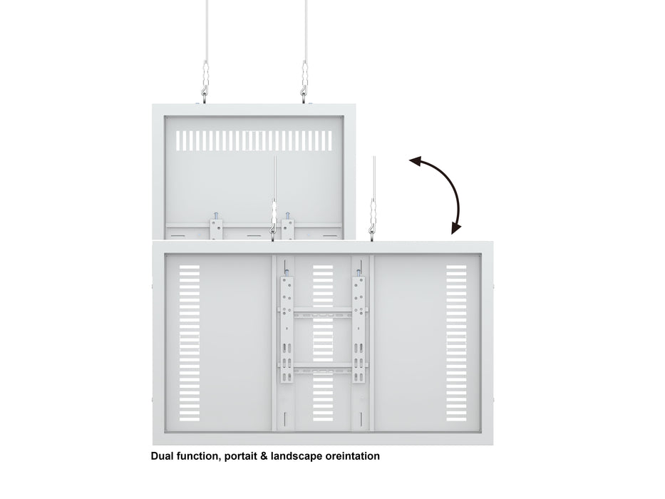 Multibrackets M Pro Series Enclosure 43" Wire Slim Small White Signage Display Enclosures Multibrackets