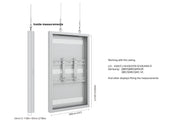 Multibrackets M Pro Series Enclosure 43" Wire Slim Small White | 7340234811465 Signage Display Enclosures Multibrackets