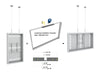Multibrackets M Pro Series Enclosure 43" Wire Slim Small White Signage Display Enclosures Multibrackets