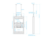 Multibrackets M Pro Series Enclosure 43" Wire Slim Small White | 7340234811465 Signage Display Enclosures Multibrackets
