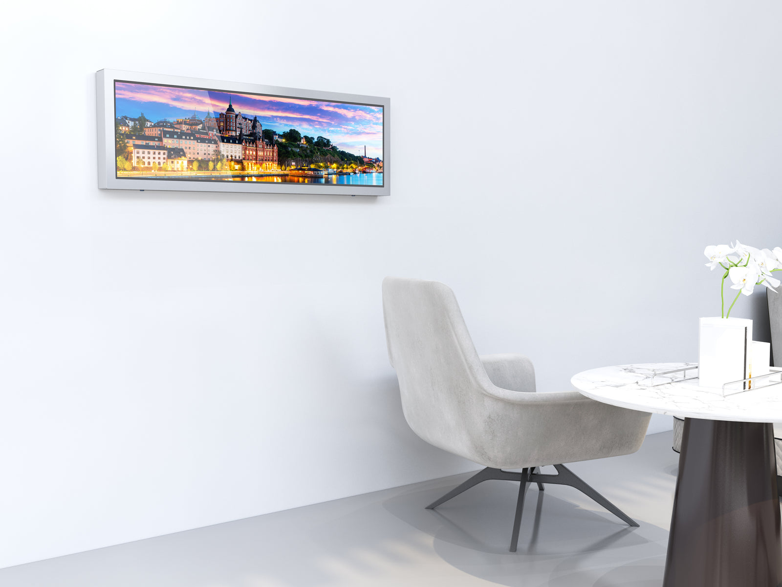 Multibrackets M Pro Series Enclosure 37” Small White Signage Display Enclosures Multibrackets