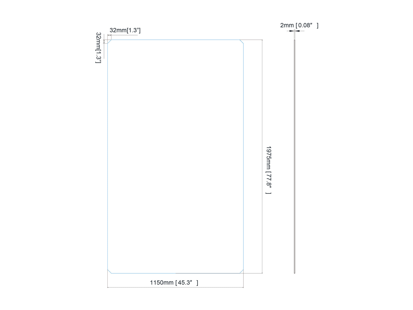 Multibrackets M Pro Series 86" Enclosure - Safety Sheet Polycarbonate Signage Display Enclosures Multibrackets
