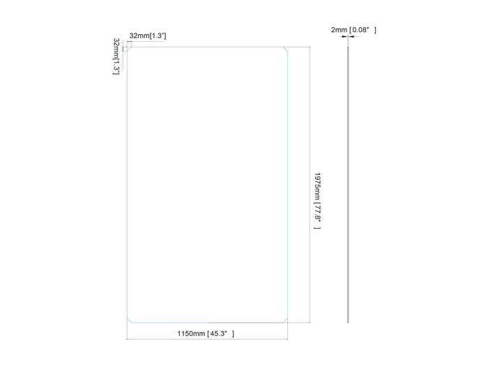 Multibrackets M Pro Series 86" Enclosure - Safety Sheet Polycarbonate Signage Display Enclosures Multibrackets