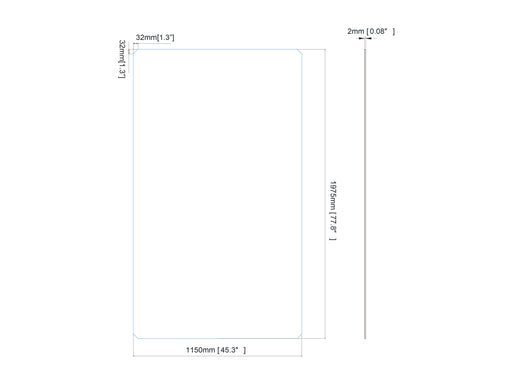 Multibrackets M Pro Series 86" Enclosure - Safety Sheet Polycarbonate Signage Display Enclosures Multibrackets