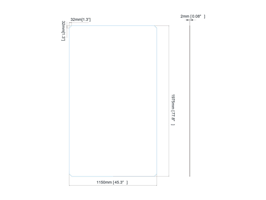 Multibrackets M Pro Series 86" Enclosure - Safety Sheet Polycarbonate Signage Display Enclosures Multibrackets