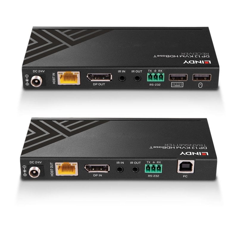 Lindy 150m Cat.6 DisplayPort 1.2, USB, IR & RS-232 HDBaseT KVM Extender | 39385 AV Extender Lindy