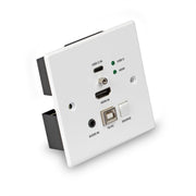 Lindy 150m Cat.6 HDMI 4K60 & Type C HDBaseT UK Wall Plate KVM Extender, Transmitter | 38387 AV Extender Lindy
