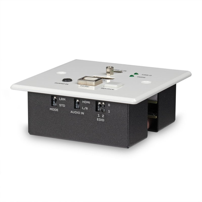 Lindy 150m Cat.6 HDMI 4K60 & Type C HDBaseT UK Wall Plate KVM Extender, Transmitter | 38387 AV Extender Lindy