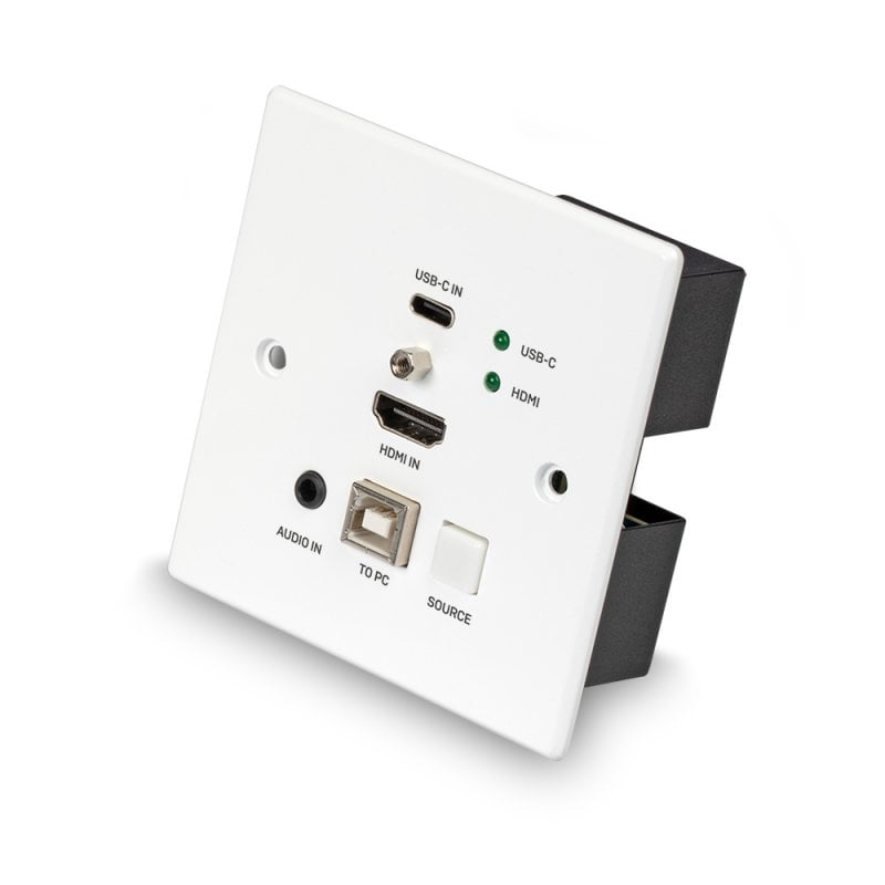 Lindy 150m Cat.6 HDMI 4K60 & Type C HDBaseT UK Wall Plate KVM Extender, Transmitter | 38387 AV Extender Lindy