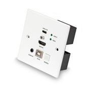 Lindy 150m Cat.6 HDMI 4K60 & Type C HDBaseT UK Wall Plate KVM Extender, Transmitter | 38387 AV Extender Lindy
