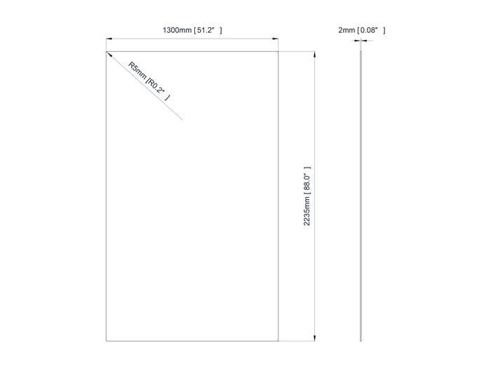Multibrackets M Pro Series 98" Enclosure - Safety Sheet Polycarbonate Signage Display Enclosures Multibrackets