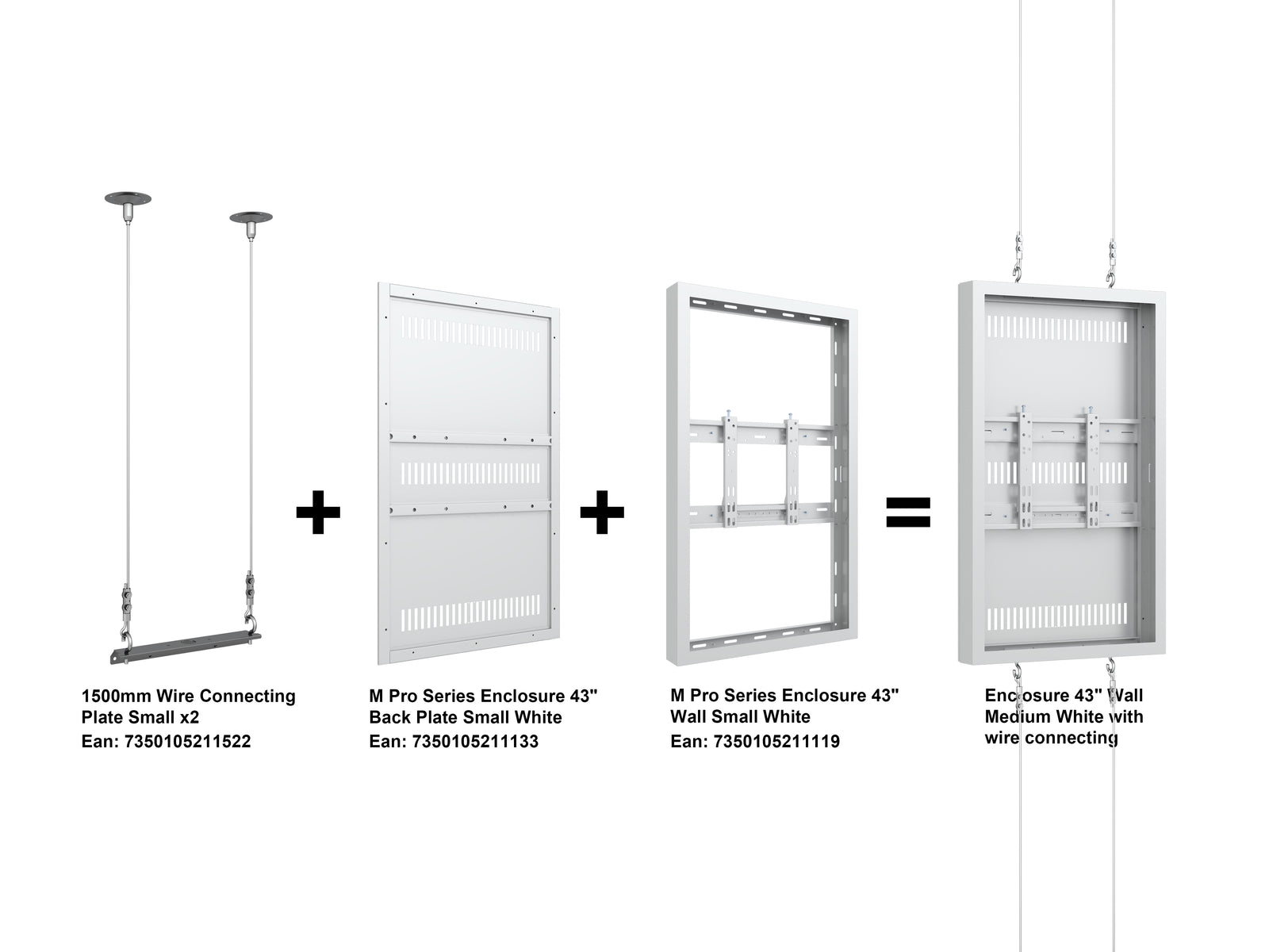 Multibrackets M Pro Series Enclosure 1500mm Wire Connecting Plate Small | 7350105211522 Mounting Accessory Multibrackets