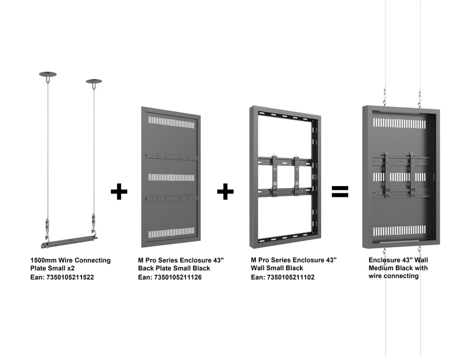 Multibrackets M Pro Series Enclosure - 1500mm Wire Connecting Plate Small