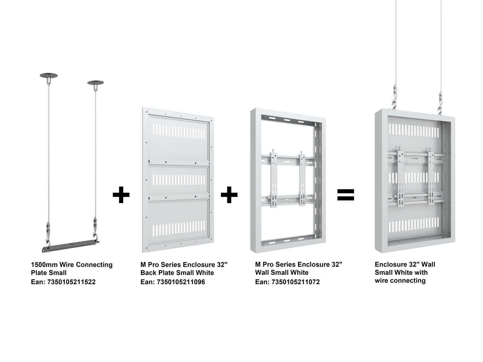 Multibrackets M Pro Series Enclosure 1500mm Wire Connecting Plate Small | 7350105211522 Mounting Accessory Multibrackets