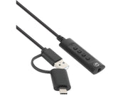 Manhattan 2-in-1 USB-C/-A to 3.5 mm Stereo Audio Adapter | 153560 Splitter Manhattan