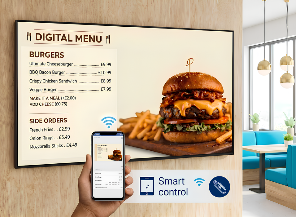 Moove SMB43D – 43" High Vibrance Android Advertising Display | 700 cd/m² Brightness High Brightness Digital Signage ScreenMoove