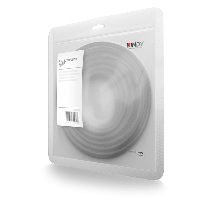 Lindy 15m RJ45 S/FTP LSZH Network Cable, Grey | 47269 Network Cable Lindy