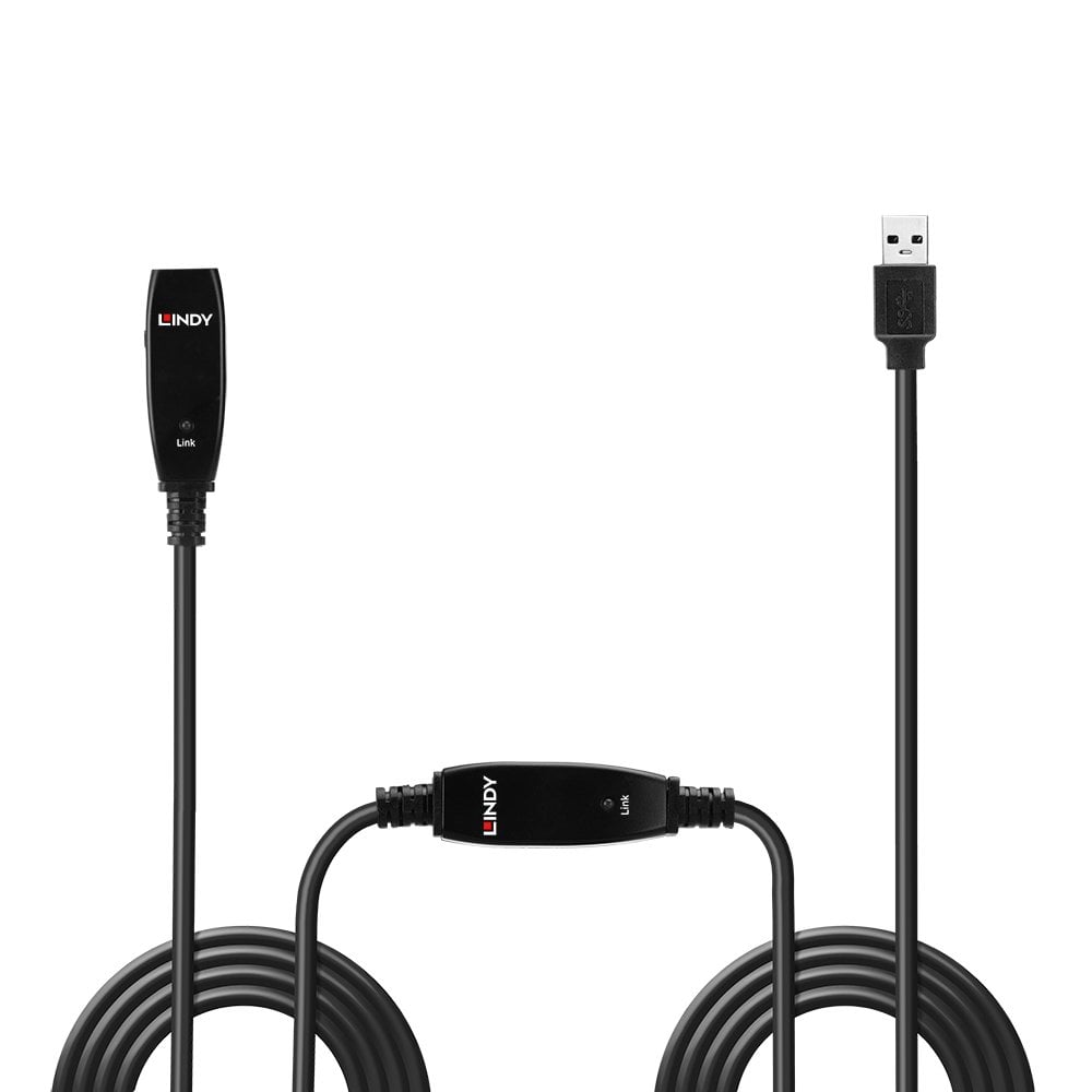 Lindy 15m USB 3.0 Active Extension Slim | 43322 USB Cable Lindy