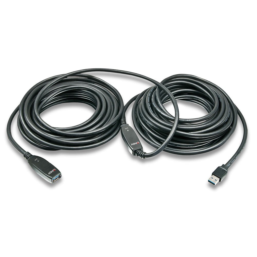 Lindy 15m USB 3.0 Active Extension Slim | 43322 USB Cable Lindy