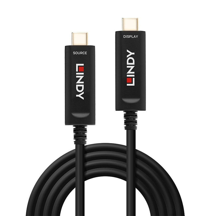 Lindy 15m USB Type C Fibre Optic Hybrid Cable, Audio / Video Only | 38503 USB Cable Lindy