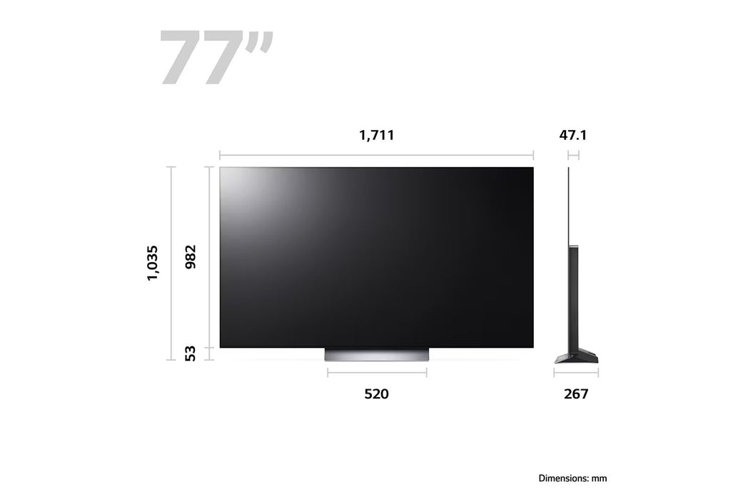 LG OLED77C36LC.AEK OLED Evo C3 77" 4K Smart TV 2023