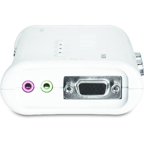 Trendnet 4-Port USB KVM Switch Kit with Audio | TK-409K Switches Trendnet