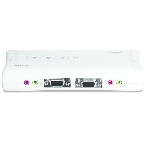 Trendnet 4-Port USB KVM Switch Kit with Audio | TK-409K Switches Trendnet