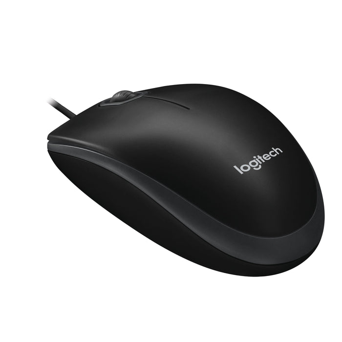 Logitech B100 1000dpi 3-Button Wired Optical Computer Mouse | 910-003357