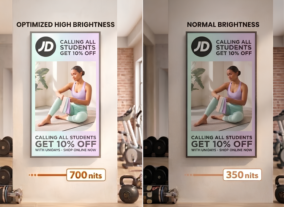 Moove SMB43D – 43" High Vibrance Android Advertising Display | 700 cd/m² Brightness High Brightness Digital Signage ScreenMoove