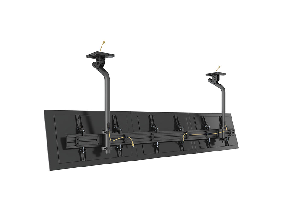 Multibrackets 0.8m Fixed 40"-65" Pro Series Menu Board Ceiling Mount For 3 Screens Menu Board Mounting Systems Multibrackets
