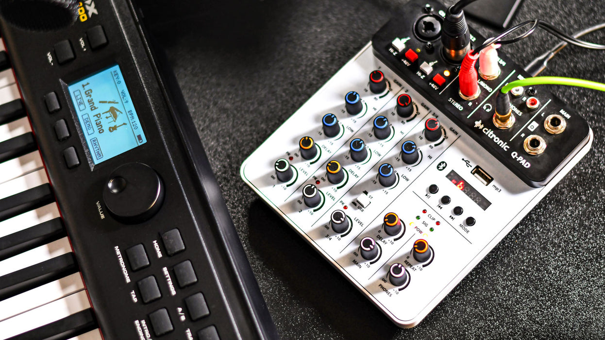Citronic Q-PAD Mini Mixer with USB/BT and Audio Interface | 170.814UK Audio Mixer Citronic