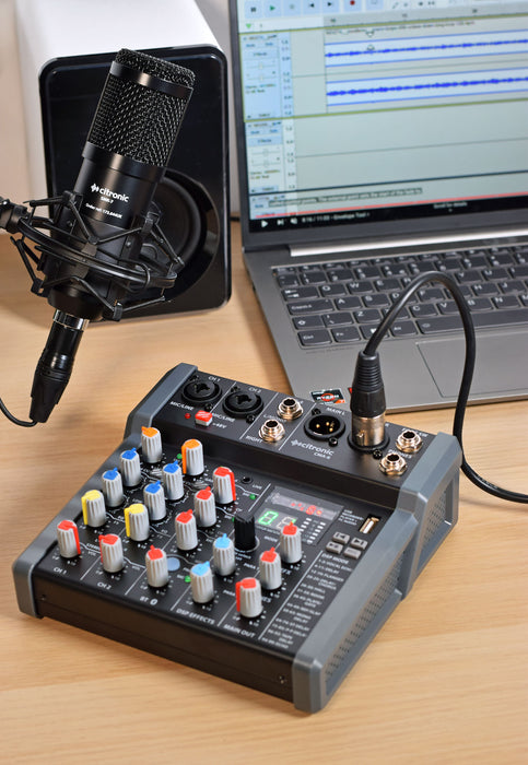 Citronic CMA Series 2/4/6-Channel Compact Mixers with DSP & Phantom Power | 170.862UK Audio Mixer Citronic